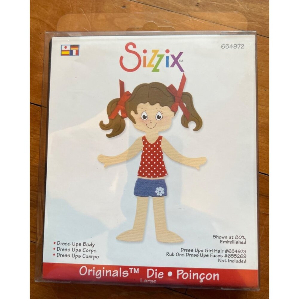 Sizzix Originals Die - Girl Dress Ups in Red and Blue